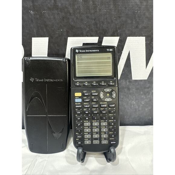 TEXAS INSTRUMENTS CALCULATOR TI-86 GRAPHING W COVER Black VINTAGE 1997 - Picture 1 of 3